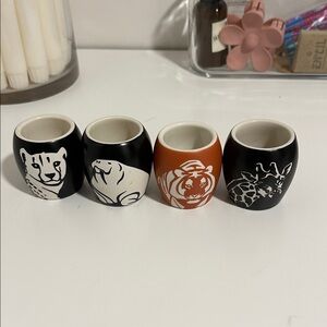 Toronto Zoo Animal Print Ceramic Shot glasses